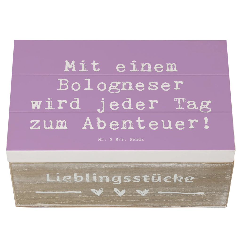 Holzkiste Spruch Bologneser Abenteuer Schatzkiste, Holzkiste, Dekokiste, Truhe, Erinnerungskiste, XXL, Erinnerungsbox, Aufbewahrungsbox, Geschenkdose, Kiste, Schatulle, Geschenkbox, Hund, Hunderasse, Rassehund, Hundebesitzer, Geschenk, Tierfreund, Schenken, Welpe