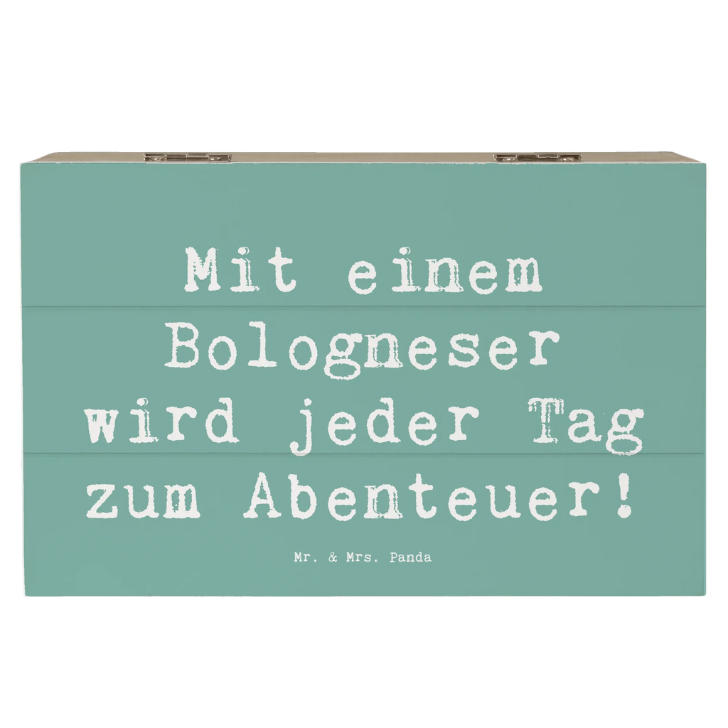 Holzkiste Spruch Bologneser Abenteuer Schatzkiste, Holzkiste, Dekokiste, Truhe, Erinnerungskiste, XXL, Erinnerungsbox, Aufbewahrungsbox, Geschenkdose, Kiste, Schatulle, Geschenkbox, Hund, Hunderasse, Rassehund, Hundebesitzer, Geschenk, Tierfreund, Schenken, Welpe