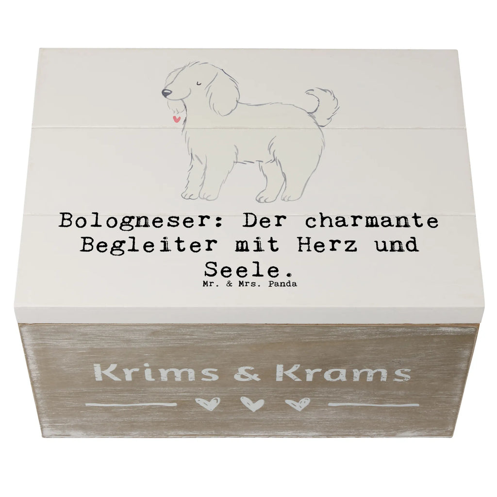 Holzkiste Bologneser Begleiter Aufbewahrungsbox, Truhe, Erinnerungskiste, Geschenkdose, Schatulle, Kiste, Schatzkiste, XXL, Holzkiste, Dekokiste, Erinnerungsbox, Geschenkbox, Hund, Hunderasse, Rassehund, Hundebesitzer, Geschenk, Tierfreund, Schenken, Welpe