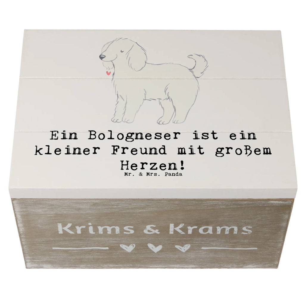 Wooden chest Ein Bologneser ist ein kleiner Freund mit großem Herzen! Schatzkiste, Holzkiste, Geschenkdose, Dekokiste, Kiste, Truhe, Erinnerungsbox, Erinnerungskiste, Geschenkbox, Aufbewahrungsbox, XXL, Schatulle, Hund, Hunderasse, Rassehund, Hundebesitzer, Geschenk, Tierfreund, Schenken, Welpe