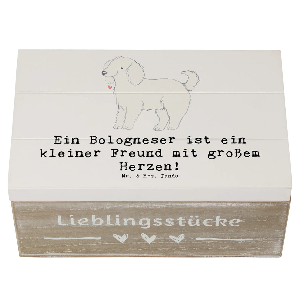Wooden chest Ein Bologneser ist ein kleiner Freund mit großem Herzen! Schatzkiste, Holzkiste, Geschenkdose, Dekokiste, Kiste, Truhe, Erinnerungsbox, Erinnerungskiste, Geschenkbox, Aufbewahrungsbox, XXL, Schatulle, Hund, Hunderasse, Rassehund, Hundebesitzer, Geschenk, Tierfreund, Schenken, Welpe