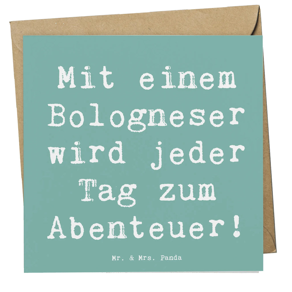 Deluxe Karte Spruch Bologneser Abenteuer Grußkarte, Hochwertige Klappkarte, Geburtstagskarte, Karte, Einladungskarte, Klappkarte, Hochzeitskarte, Glückwunschkarte, Hochwertige Grußkarte, Hund, Hunderasse, Rassehund, Hundebesitzer, Geschenk, Tierfreund, Schenken, Welpe