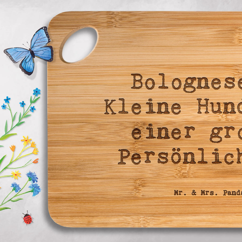 Bambus - deska do krojenia Przysłowie Bologneser - Kleine Hunde mit einer großen Persönlichkeit Pies, rasa psa, pies rasowy, właściciel psa, prezent, miłośnik zwierząt, dawanie, szczeniak