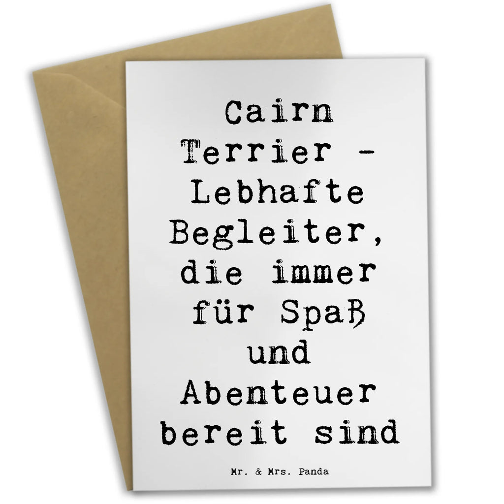 Grußkarte Spruch Cairn Terrier Begleiter Geburtstagskarte, Hochzeitskarte, Karte, Klappkarte, Ansichtskarten, Grußkarte, Einladungskarte, Glückwunschkarte, Hund, Hunderasse, Rassehund, Hundebesitzer, Geschenk, Tierfreund, Schenken, Welpe