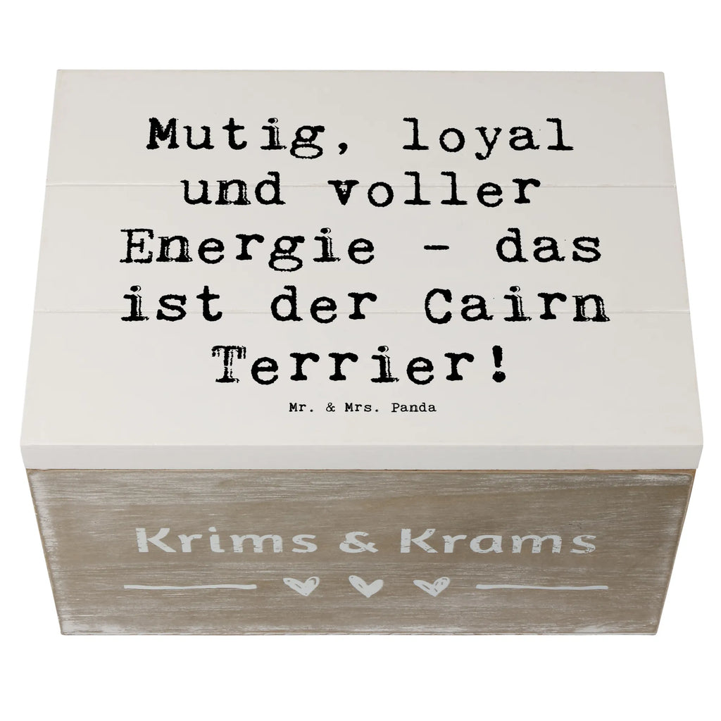 Holzkiste Spruch Mutiger Cairn Terrier Dekokiste, Holzkiste, XXL, Erinnerungskiste, Schatulle, Geschenkbox, Geschenkdose, Aufbewahrungsbox, Erinnerungsbox, Truhe, Kiste, Schatzkiste, Hund, Hunderasse, Rassehund, Hundebesitzer, Geschenk, Tierfreund, Schenken, Welpe