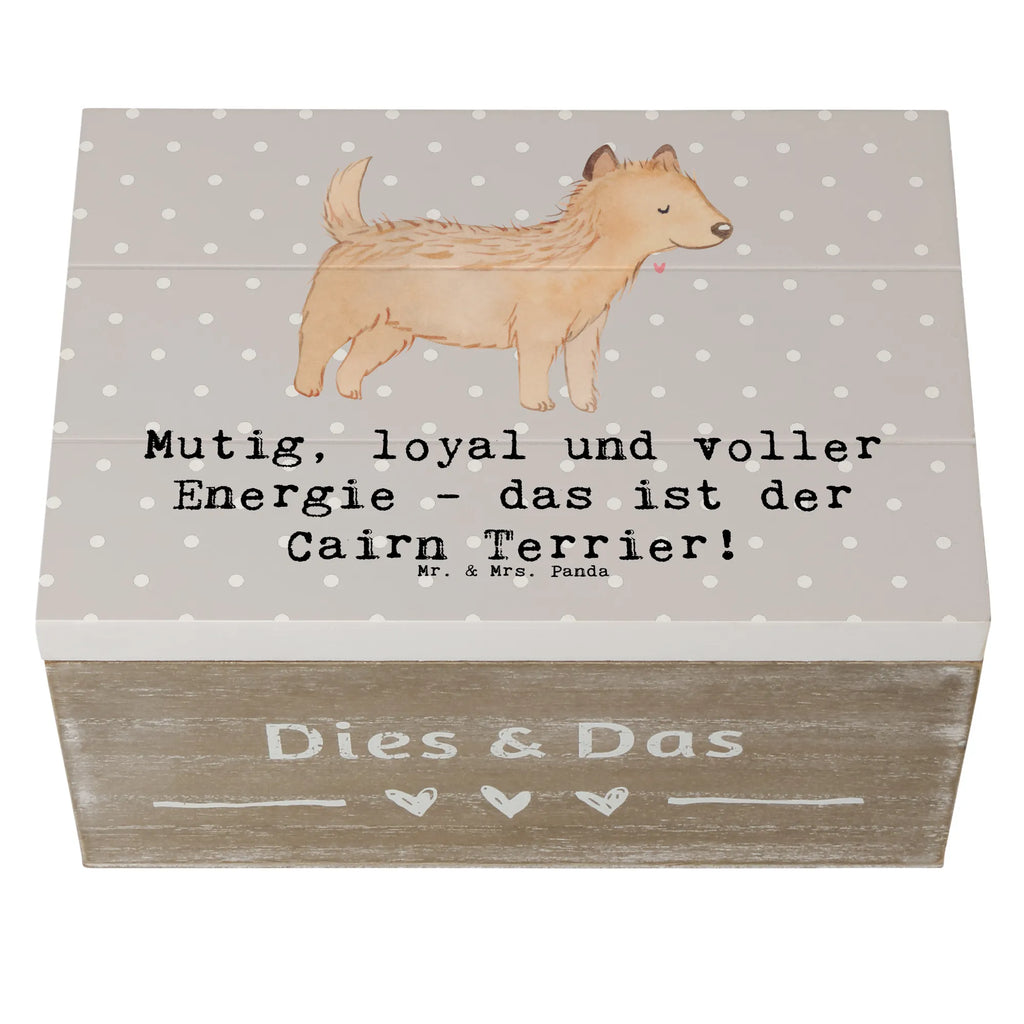 Wooden chest Mutig, loyal und voller Energie - das ist der Cairn Terrier! Aufbewahrungsbox, Erinnerungsbox, Kiste, Truhe, Schatulle, XXL, Geschenkdose, Geschenkbox, Erinnerungskiste, Holzkiste, Schatzkiste, Dekokiste, Hund, Hunderasse, Rassehund, Hundebesitzer, Geschenk, Tierfreund, Schenken, Welpe