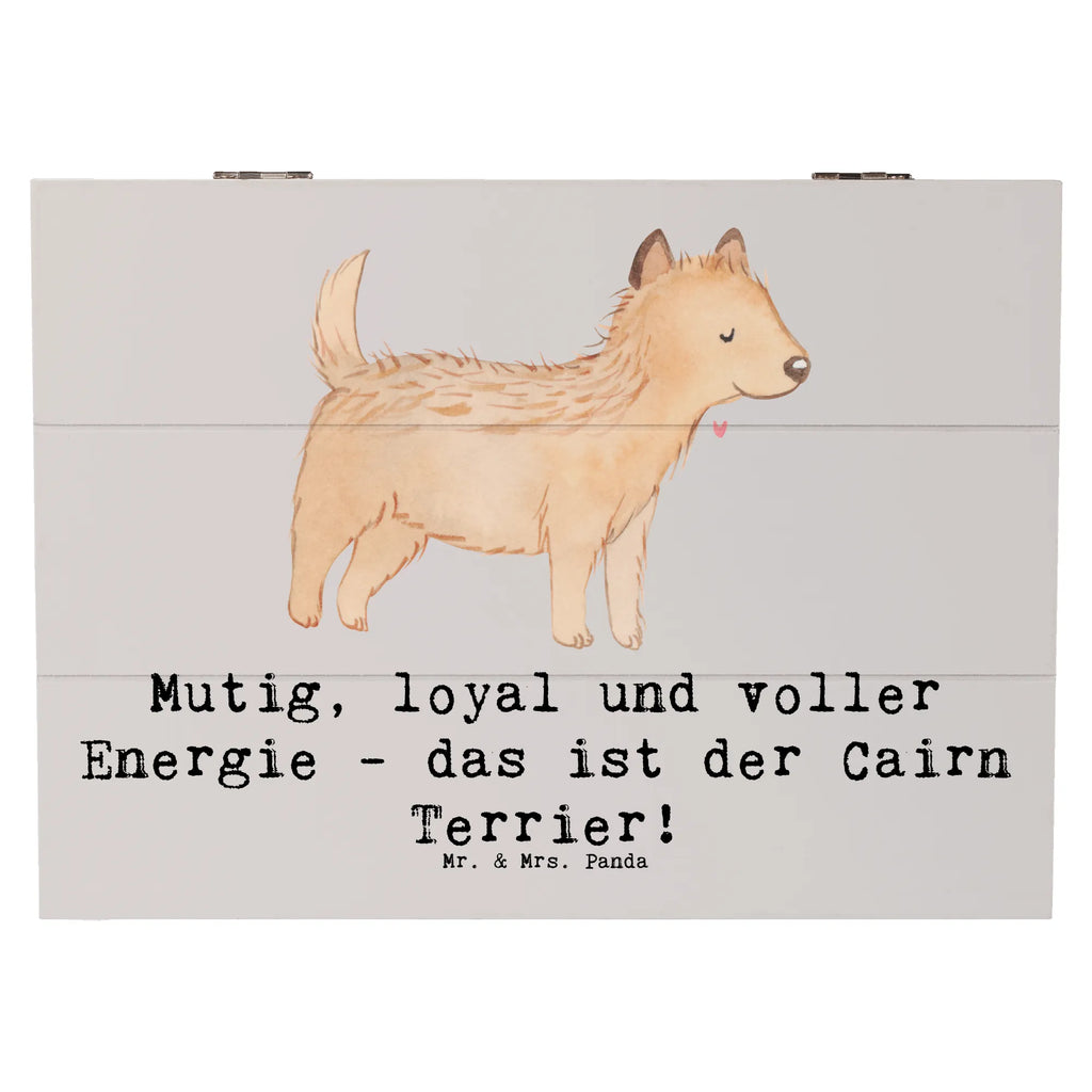 Wooden chest Mutig, loyal und voller Energie - das ist der Cairn Terrier! Aufbewahrungsbox, Erinnerungsbox, Kiste, Truhe, Schatulle, XXL, Geschenkdose, Geschenkbox, Erinnerungskiste, Holzkiste, Schatzkiste, Dekokiste, Hund, Hunderasse, Rassehund, Hundebesitzer, Geschenk, Tierfreund, Schenken, Welpe