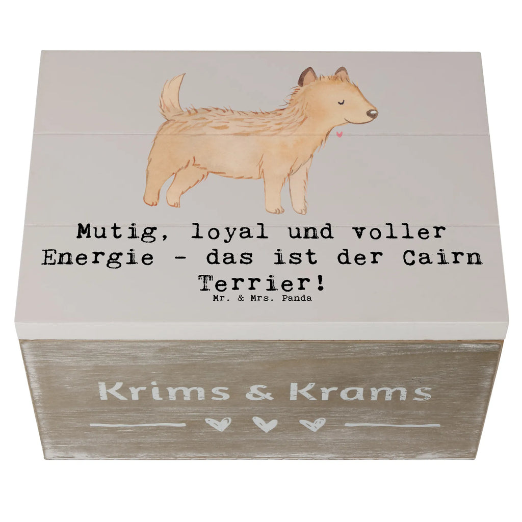 Wooden chest Mutig, loyal und voller Energie - das ist der Cairn Terrier! Aufbewahrungsbox, Erinnerungsbox, Kiste, Truhe, Schatulle, XXL, Geschenkdose, Geschenkbox, Erinnerungskiste, Holzkiste, Schatzkiste, Dekokiste, Hund, Hunderasse, Rassehund, Hundebesitzer, Geschenk, Tierfreund, Schenken, Welpe