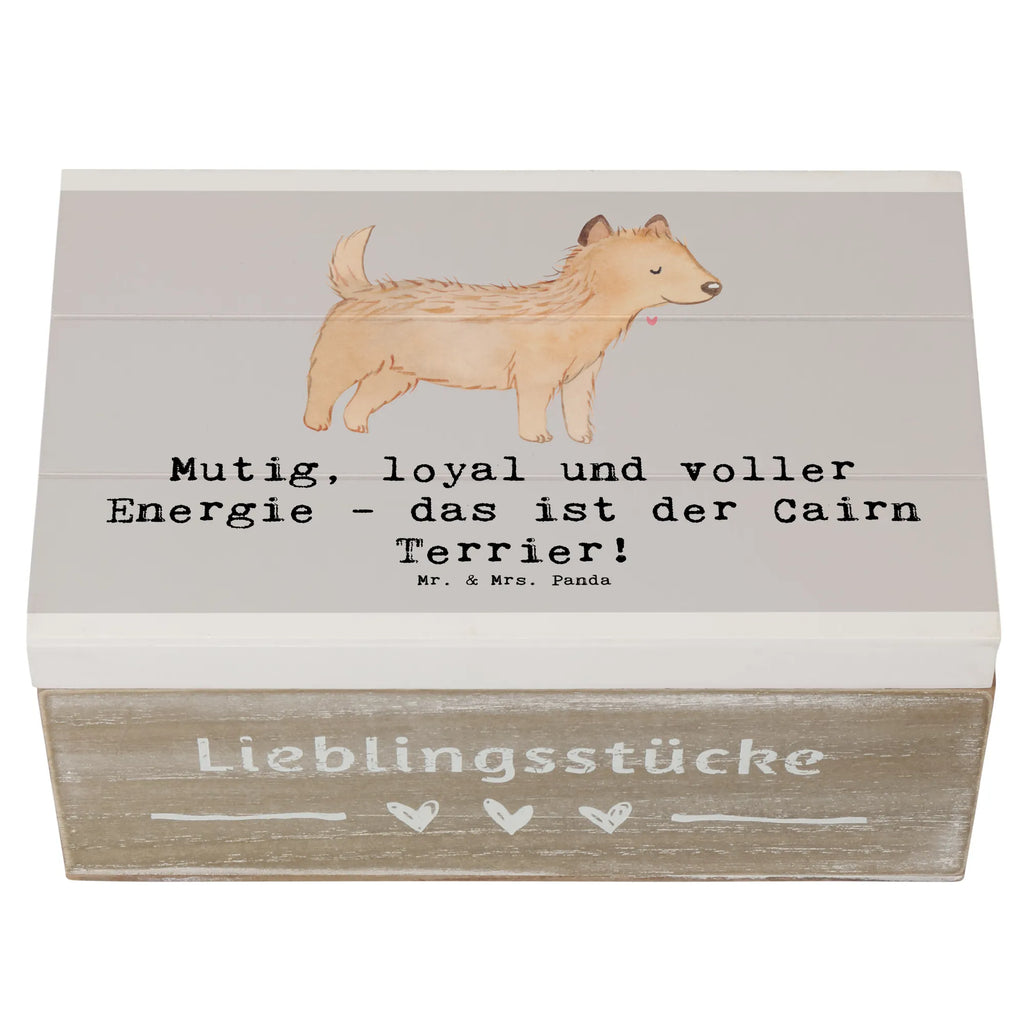 Wooden chest Mutig, loyal und voller Energie - das ist der Cairn Terrier! Aufbewahrungsbox, Erinnerungsbox, Kiste, Truhe, Schatulle, XXL, Geschenkdose, Geschenkbox, Erinnerungskiste, Holzkiste, Schatzkiste, Dekokiste, Hund, Hunderasse, Rassehund, Hundebesitzer, Geschenk, Tierfreund, Schenken, Welpe
