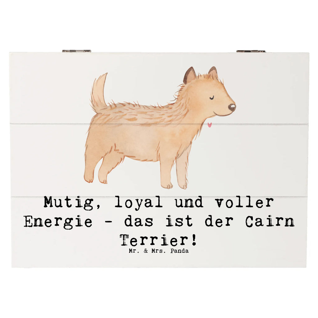 Wooden chest Mutig, loyal und voller Energie - das ist der Cairn Terrier! Aufbewahrungsbox, Erinnerungsbox, Kiste, Truhe, Schatulle, XXL, Geschenkdose, Geschenkbox, Erinnerungskiste, Holzkiste, Schatzkiste, Dekokiste, Hund, Hunderasse, Rassehund, Hundebesitzer, Geschenk, Tierfreund, Schenken, Welpe