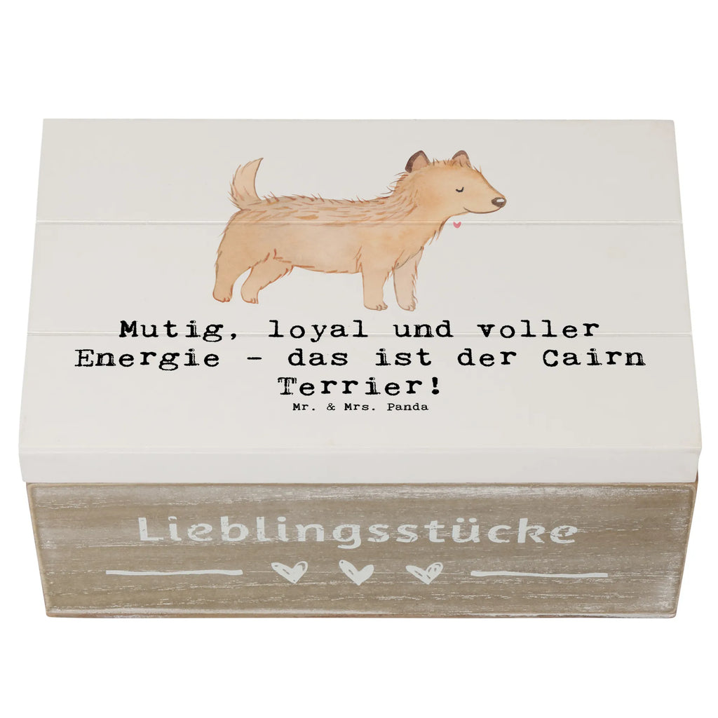 Wooden chest Mutig, loyal und voller Energie - das ist der Cairn Terrier! Aufbewahrungsbox, Erinnerungsbox, Kiste, Truhe, Schatulle, XXL, Geschenkdose, Geschenkbox, Erinnerungskiste, Holzkiste, Schatzkiste, Dekokiste, Hund, Hunderasse, Rassehund, Hundebesitzer, Geschenk, Tierfreund, Schenken, Welpe