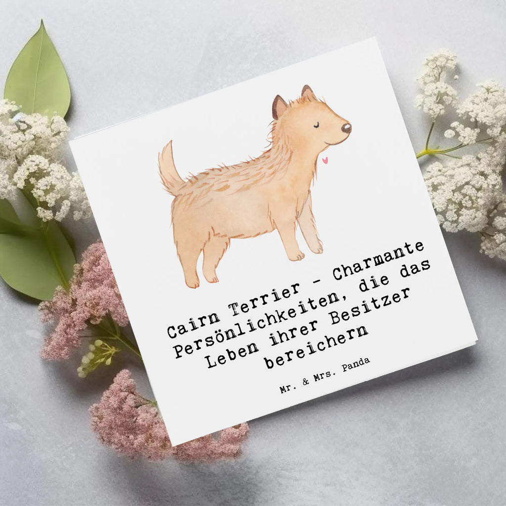 Deluxe Karte Cairn Terrier Karte, Glückwunschkarte, Hochzeitskarte, Einladungskarte, Grußkarte, Hochwertige Klappkarte, Klappkarte, Hochwertige Grußkarte, Geburtstagskarte, Hund, Hunderasse, Rassehund, Hundebesitzer, Geschenk, Tierfreund, Schenken, Welpe
