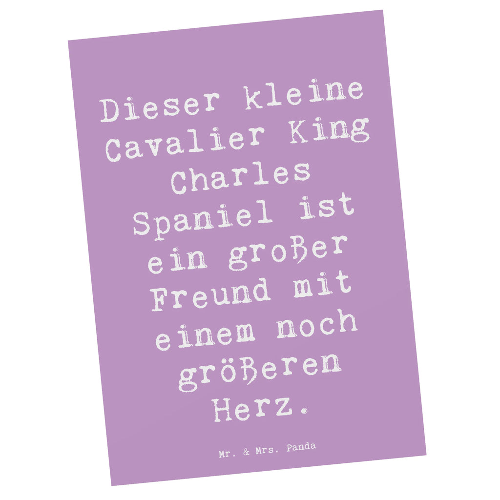 Postcard Saying Dieser kleine Cavalier King Charles Spaniel ist ein großer Freund mit einem noch größeren Herz. Karte, Ansichtskarten, Geburtstagskarte, Einladung, Dankeskarte, Einladung Geburtstag, Geschenkkarte, Einladungskarte, Postkarte, Einladungskarten Geburtstag, Grußkarte, Ansichtskarte, Hund, Hunderasse, Rassehund, Hundebesitzer, Geschenk, Tierfreund, Schenken, Welpe