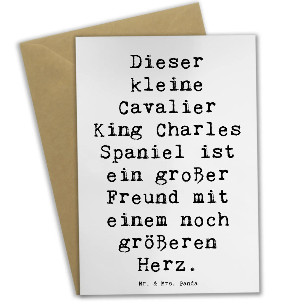 Greetings card Saying Dieser kleine Cavalier King Charles Spaniel ist ein großer Freund mit einem noch größeren Herz. Einladungskarte, Glückwunschkarte, Hochzeitskarte, Karte, Geburtstagskarte, Klappkarte, Grußkarte, Ansichtskarten, Hund, Hunderasse, Rassehund, Hundebesitzer, Geschenk, Tierfreund, Schenken, Welpe