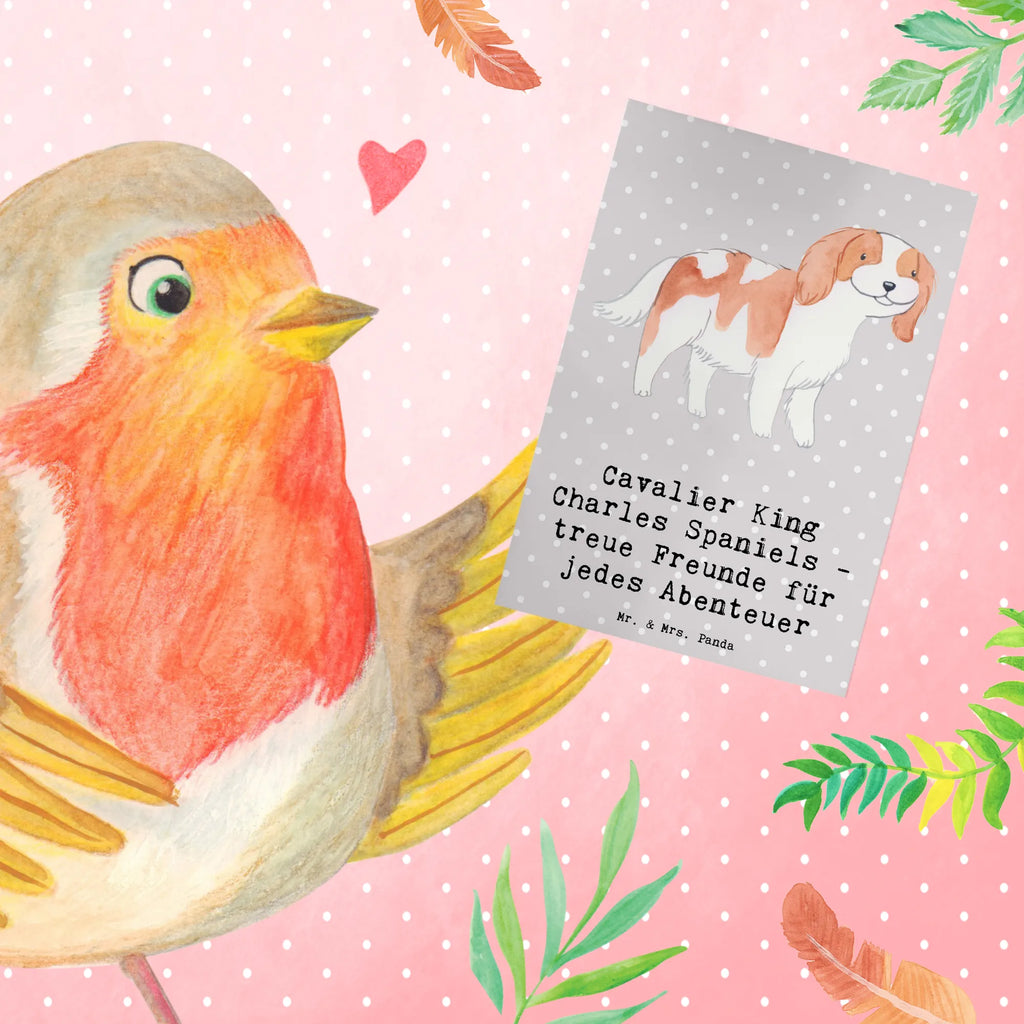 Greetings card Cavalier King Charles Spaniels - treue Freunde für jedes Abenteuer Einladungskarte, Ansichtskarten, Karte, Geburtstagskarte, Glückwunschkarte, Grußkarte, Klappkarte, Hochzeitskarte, Hund, Hunderasse, Rassehund, Hundebesitzer, Geschenk, Tierfreund, Schenken, Welpe