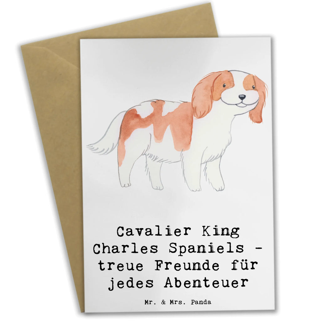 Greetings card Cavalier King Charles Spaniels - treue Freunde für jedes Abenteuer Einladungskarte, Ansichtskarten, Karte, Geburtstagskarte, Glückwunschkarte, Grußkarte, Klappkarte, Hochzeitskarte, Hund, Hunderasse, Rassehund, Hundebesitzer, Geschenk, Tierfreund, Schenken, Welpe
