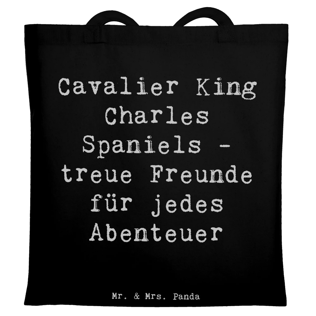 Tote bag Saying Cavalier King Charles Spaniels - treue Freunde für jedes Abenteuer Jutetasche, Schultertasche, Jutebeutel, Einkaufstasche, Shopper, Beuteltasche, Strandtasche, Umhängetasche, Beutel, Einkaufstüte, Stofftasche, Badetasche, Laptoptasche, Stoffbeutel, Tragetasche, Tasche, Hund, Hunderasse, Rassehund, Hundebesitzer, Geschenk, Tierfreund, Schenken, Welpe