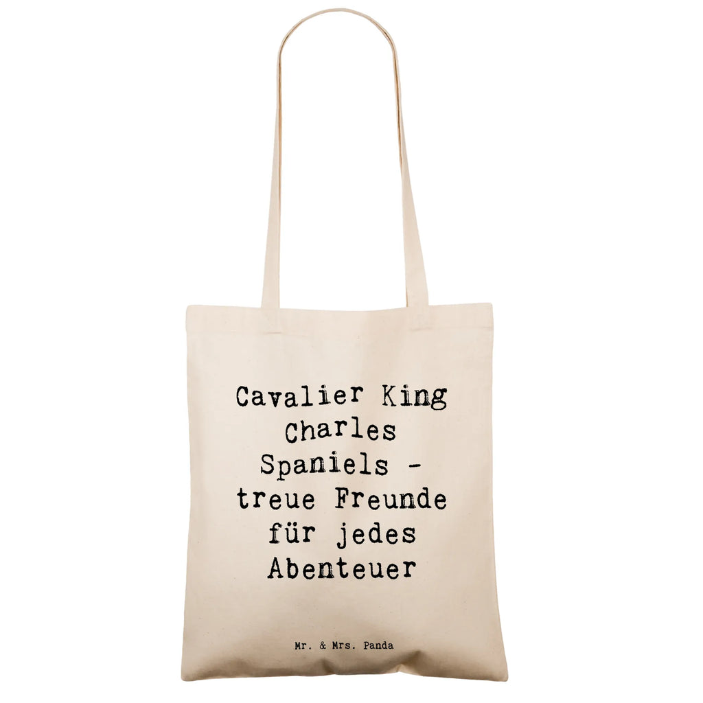 Tote bag Saying Cavalier King Charles Spaniels - treue Freunde für jedes Abenteuer Jutetasche, Schultertasche, Jutebeutel, Einkaufstasche, Shopper, Beuteltasche, Strandtasche, Umhängetasche, Beutel, Einkaufstüte, Stofftasche, Badetasche, Laptoptasche, Stoffbeutel, Tragetasche, Tasche, Hund, Hunderasse, Rassehund, Hundebesitzer, Geschenk, Tierfreund, Schenken, Welpe