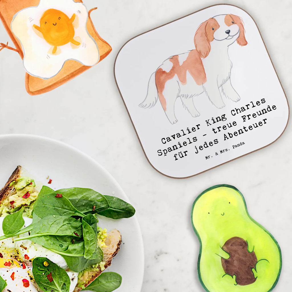 Square coaster Cavalier King Charles Spaniels - treue Freunde für jedes Abenteuer Untersetzer für Gläser, Untersetzer, Getränkeuntersetzer, Untersetzer Design, Korkuntersetzer, Untersetzer Holz, Holzuntersetzer, Tassen Untersetzer, Untersetzer aus Holz, Bierdeckel, Glasuntersetzer, Untersetzer Gläser, Hund, Hunderasse, Rassehund, Hundebesitzer, Geschenk, Tierfreund, Schenken, Welpe