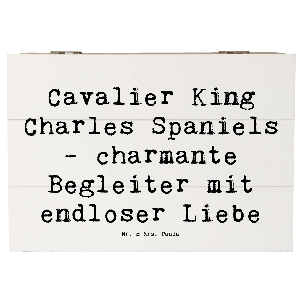 Wooden chest Saying Cavalier King Charles Spaniels - charmante Begleiter mit endloser Liebe Schatulle, Kiste, Geschenkdose, Aufbewahrungsbox, Erinnerungsbox, Erinnerungskiste, Truhe, Dekokiste, Geschenkbox, XXL, Holzkiste, Schatzkiste, Hund, Hunderasse, Rassehund, Hundebesitzer, Geschenk, Tierfreund, Schenken, Welpe