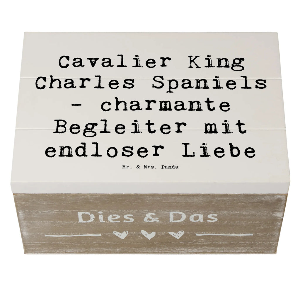 Wooden chest Saying Cavalier King Charles Spaniels - charmante Begleiter mit endloser Liebe Schatulle, Kiste, Geschenkdose, Aufbewahrungsbox, Erinnerungsbox, Erinnerungskiste, Truhe, Dekokiste, Geschenkbox, XXL, Holzkiste, Schatzkiste, Hund, Hunderasse, Rassehund, Hundebesitzer, Geschenk, Tierfreund, Schenken, Welpe