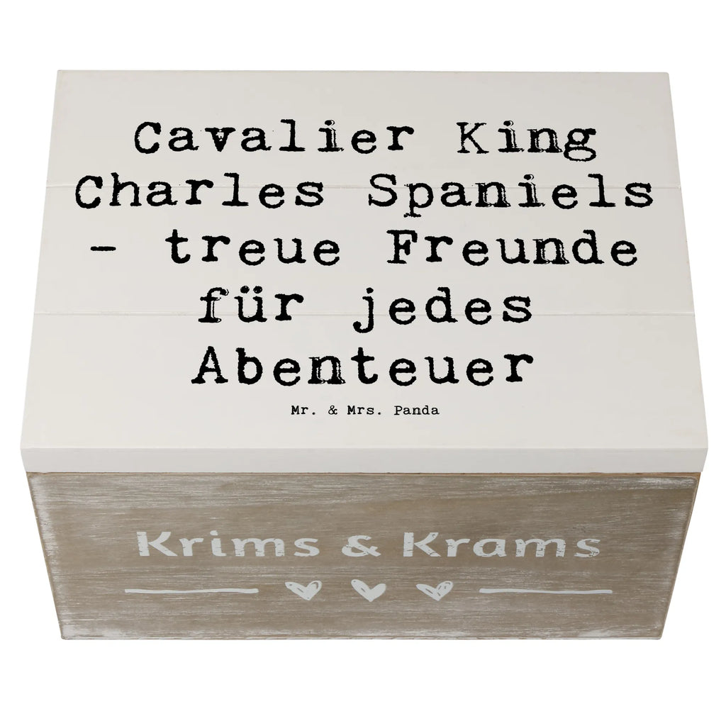 Holzkiste Spruch Cavalier King Charles Spaniel Freunde XXL, Holzkiste, Geschenkbox, Erinnerungskiste, Kiste, Erinnerungsbox, Geschenkdose, Schatulle, Aufbewahrungsbox, Schatzkiste, Truhe, Dekokiste, Hund, Hunderasse, Rassehund, Hundebesitzer, Geschenk, Tierfreund, Schenken, Welpe