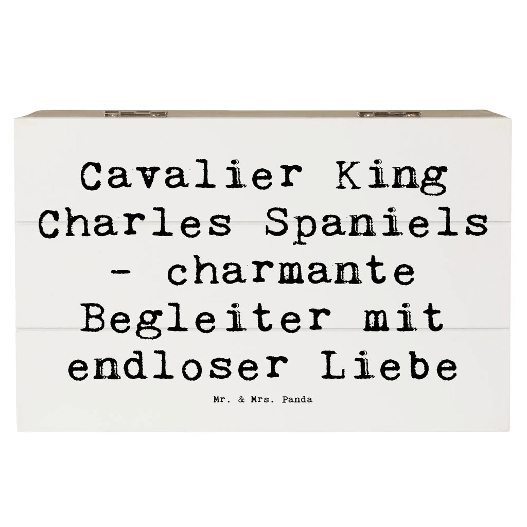 Wooden chest Saying Cavalier King Charles Spaniels - charmante Begleiter mit endloser Liebe Schatulle, Kiste, Geschenkdose, Aufbewahrungsbox, Erinnerungsbox, Erinnerungskiste, Truhe, Dekokiste, Geschenkbox, XXL, Holzkiste, Schatzkiste, Hund, Hunderasse, Rassehund, Hundebesitzer, Geschenk, Tierfreund, Schenken, Welpe