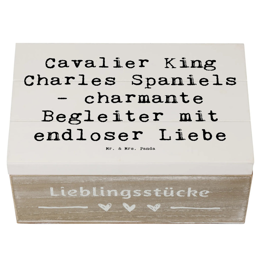 Wooden chest Saying Cavalier King Charles Spaniels - charmante Begleiter mit endloser Liebe Schatulle, Kiste, Geschenkdose, Aufbewahrungsbox, Erinnerungsbox, Erinnerungskiste, Truhe, Dekokiste, Geschenkbox, XXL, Holzkiste, Schatzkiste, Hund, Hunderasse, Rassehund, Hundebesitzer, Geschenk, Tierfreund, Schenken, Welpe