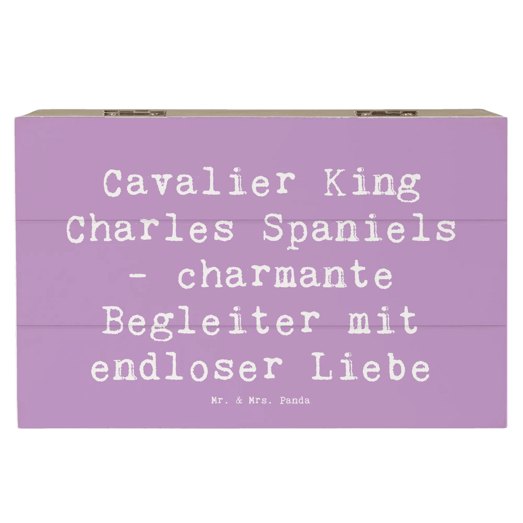 Wooden chest Saying Cavalier King Charles Spaniels - charmante Begleiter mit endloser Liebe Schatulle, Kiste, Geschenkdose, Aufbewahrungsbox, Erinnerungsbox, Erinnerungskiste, Truhe, Dekokiste, Geschenkbox, XXL, Holzkiste, Schatzkiste, Hund, Hunderasse, Rassehund, Hundebesitzer, Geschenk, Tierfreund, Schenken, Welpe