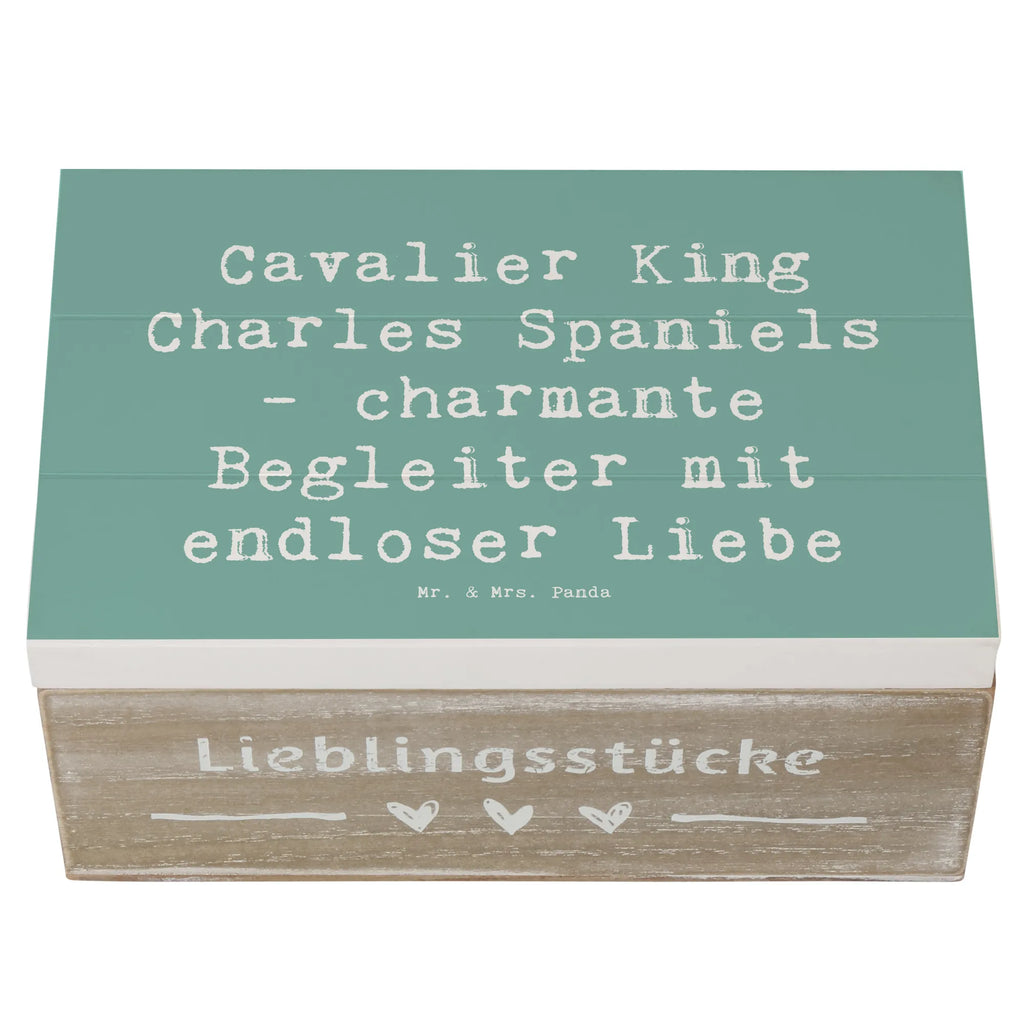 Wooden chest Saying Cavalier King Charles Spaniels - charmante Begleiter mit endloser Liebe Schatulle, Kiste, Geschenkdose, Aufbewahrungsbox, Erinnerungsbox, Erinnerungskiste, Truhe, Dekokiste, Geschenkbox, XXL, Holzkiste, Schatzkiste, Hund, Hunderasse, Rassehund, Hundebesitzer, Geschenk, Tierfreund, Schenken, Welpe