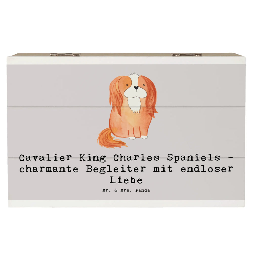 Wooden chest Cavalier King Charles Spaniels - charmante Begleiter mit endloser Liebe Schatulle, Erinnerungsbox, Kiste, Dekokiste, Truhe, Aufbewahrungsbox, Geschenkdose, Holzkiste, Schatzkiste, XXL, Geschenkbox, Erinnerungskiste, Hund, Hunderasse, Rassehund, Hundebesitzer, Geschenk, Tierfreund, Schenken, Welpe