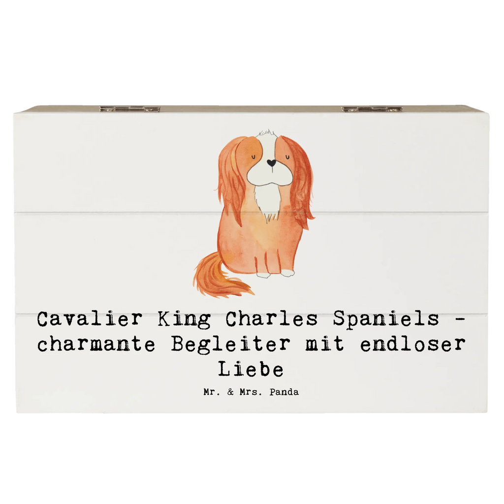 Wooden chest Cavalier King Charles Spaniels - charmante Begleiter mit endloser Liebe Schatulle, Erinnerungsbox, Kiste, Dekokiste, Truhe, Aufbewahrungsbox, Geschenkdose, Holzkiste, Schatzkiste, XXL, Geschenkbox, Erinnerungskiste, Hund, Hunderasse, Rassehund, Hundebesitzer, Geschenk, Tierfreund, Schenken, Welpe