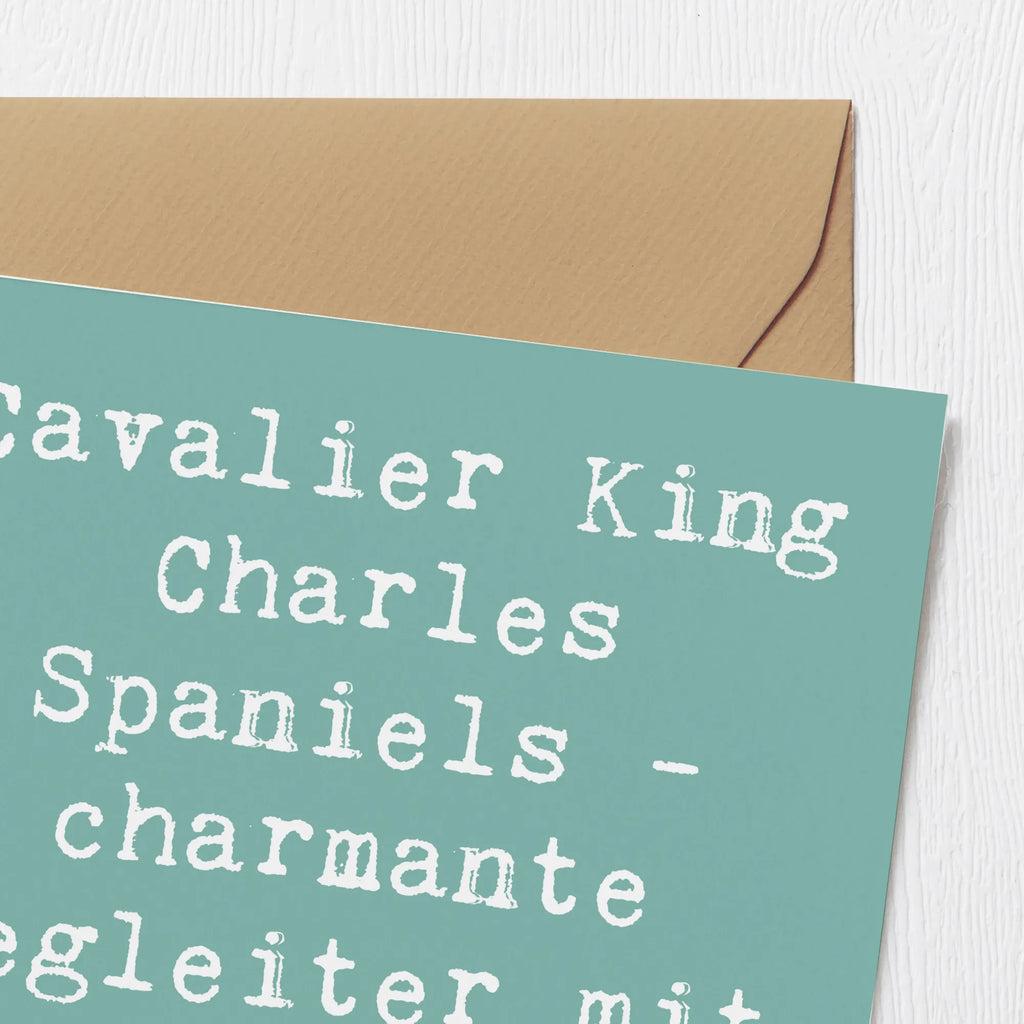 Deluxe Karte Spruch Cavalier King Charles Spaniel Begleiter Geburtstagskarte, Hochzeitskarte, Hochwertige Grußkarte, Grußkarte, Glückwunschkarte, Hochwertige Klappkarte, Karte, Klappkarte, Einladungskarte, Hund, Hunderasse, Rassehund, Hundebesitzer, Geschenk, Tierfreund, Schenken, Welpe