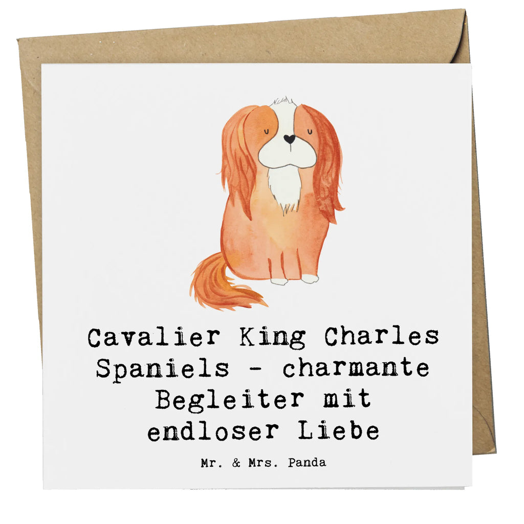 Deluxe Karte Cavalier King Charles Spaniel Begleiter Karte, Geburtstagskarte, Klappkarte, Glückwunschkarte, Grußkarte, Hochwertige Grußkarte, Einladungskarte, Hochwertige Klappkarte, Hochzeitskarte, Hund, Hunderasse, Rassehund, Hundebesitzer, Geschenk, Tierfreund, Schenken, Welpe
