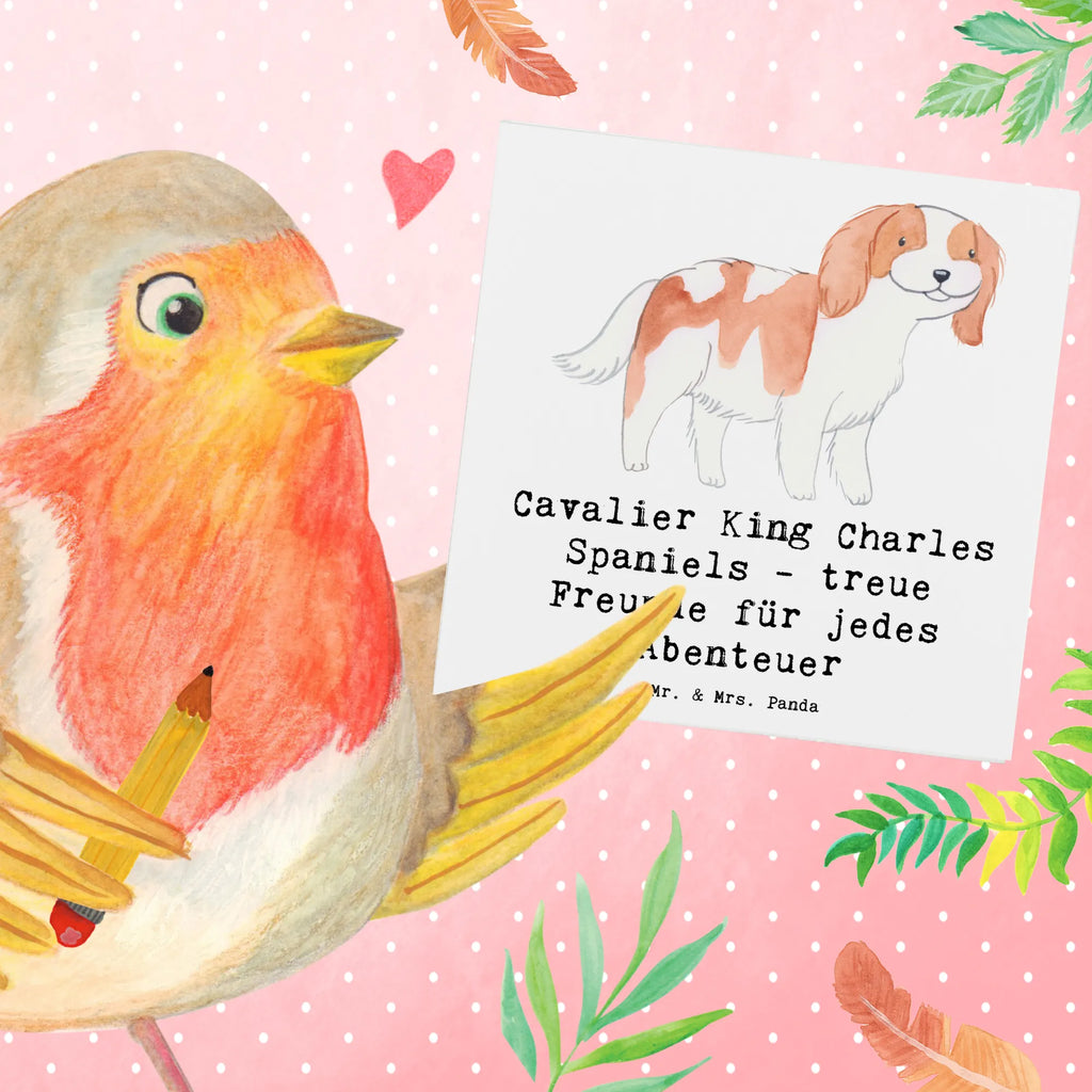 Deluxe Karte Cavalier King Charles Spaniel Freunde Geburtstagskarte, Klappkarte, Hochzeitskarte, Karte, Glückwunschkarte, Einladungskarte, Hochwertige Klappkarte, Grußkarte, Hochwertige Grußkarte, Hund, Hunderasse, Rassehund, Hundebesitzer, Geschenk, Tierfreund, Schenken, Welpe