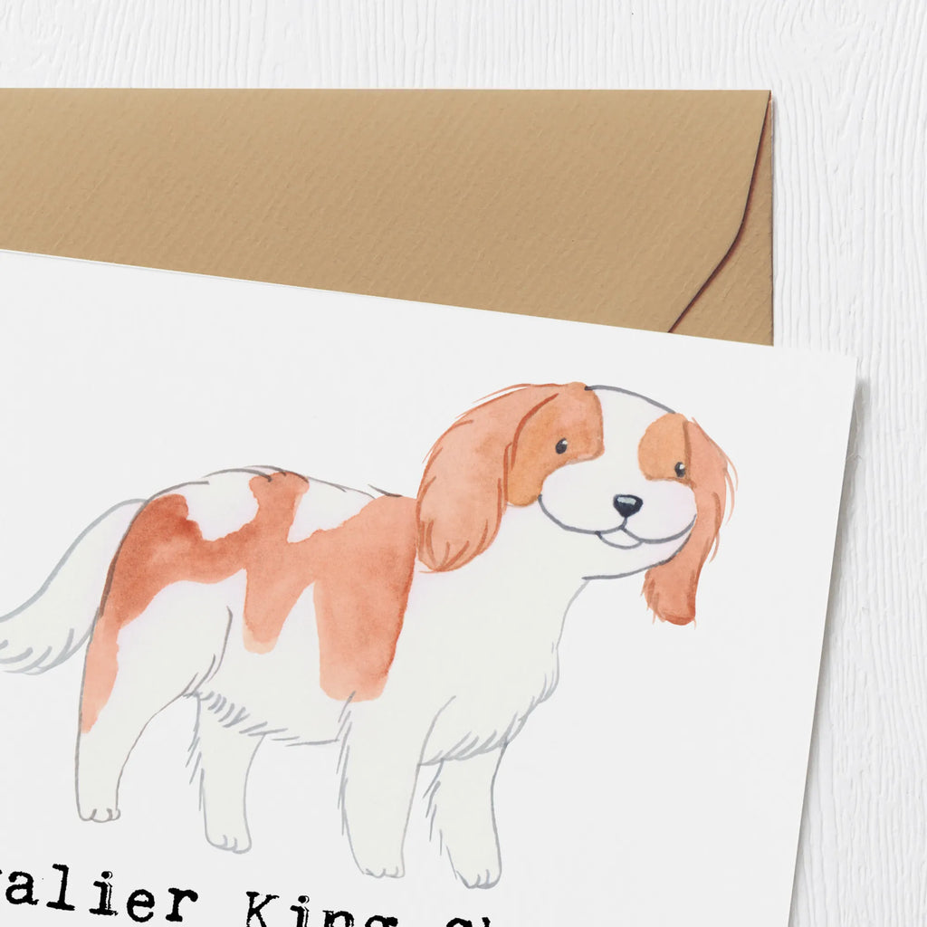 Deluxe Karte Cavalier King Charles Spaniel Freunde Geburtstagskarte, Klappkarte, Hochzeitskarte, Karte, Glückwunschkarte, Einladungskarte, Hochwertige Klappkarte, Grußkarte, Hochwertige Grußkarte, Hund, Hunderasse, Rassehund, Hundebesitzer, Geschenk, Tierfreund, Schenken, Welpe