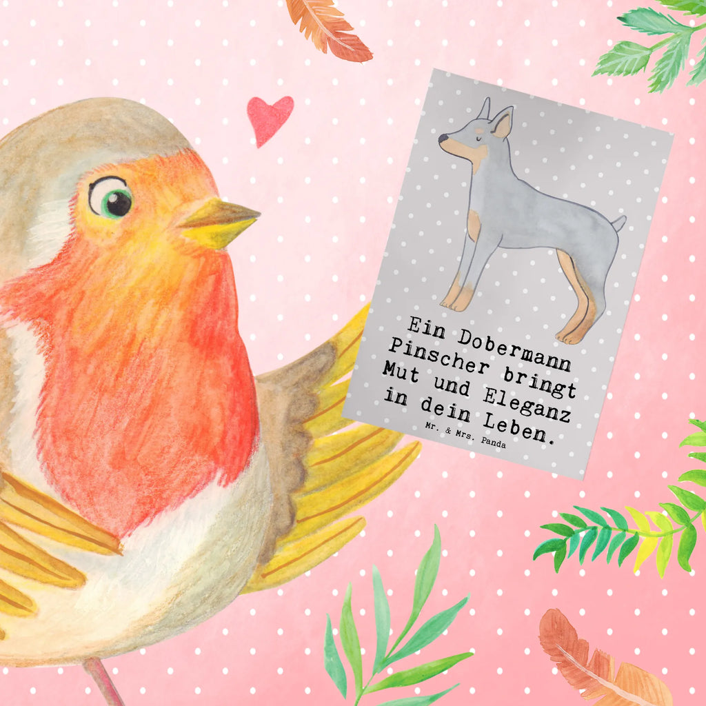 Greetings card Ein Dobermann Pinscher bringt Mut und Eleganz in dein Leben. Einladungskarte, Karte, Klappkarte, Geburtstagskarte, Hochzeitskarte, Glückwunschkarte, Ansichtskarten, Grußkarte, Hund, Hunderasse, Rassehund, Hundebesitzer, Geschenk, Tierfreund, Schenken, Welpe