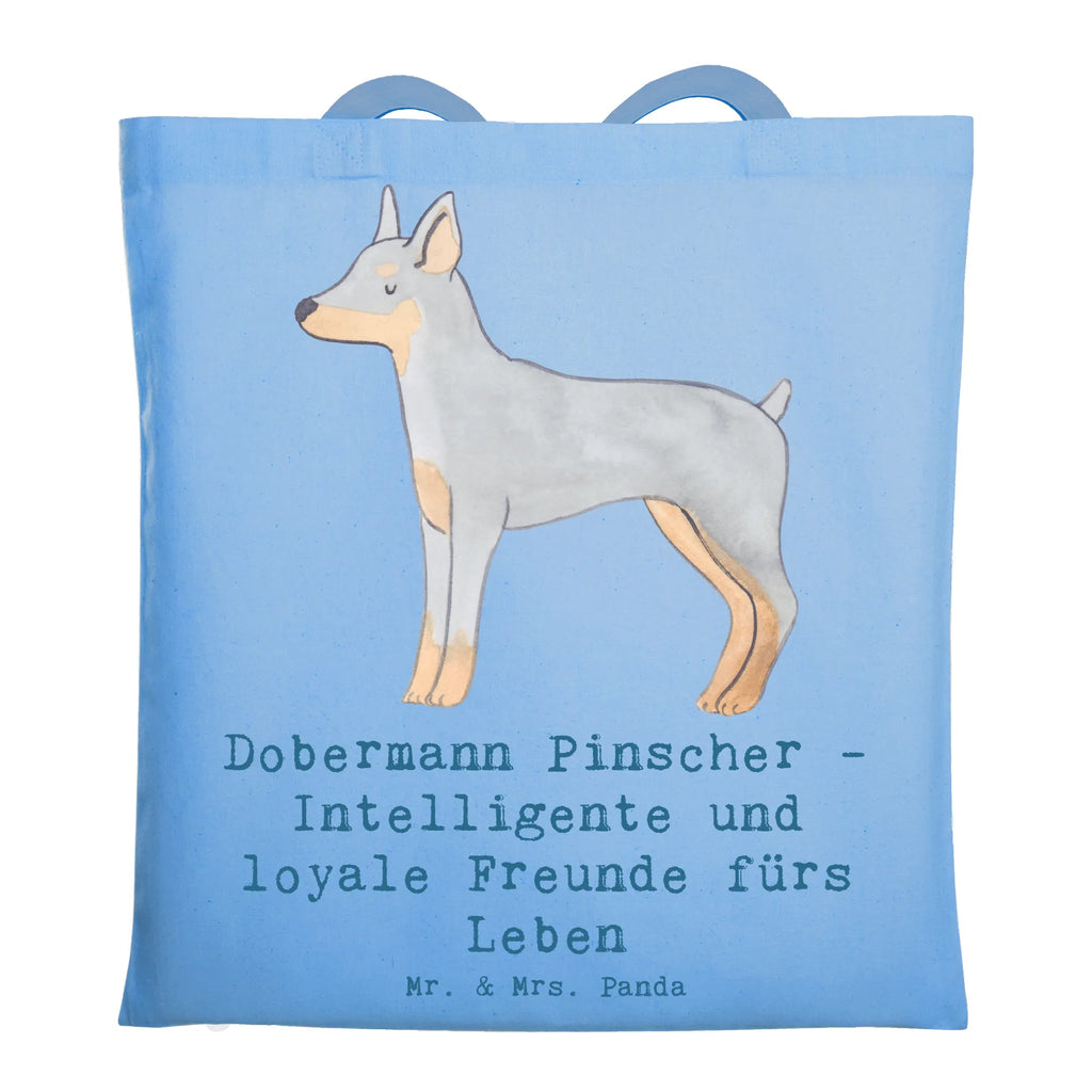 Tragetasche Dobermann Pinscher Freund Shopper, Jutebeutel, Tragetasche, Tasche, Umhängetasche, Einkaufstüte, Jutetasche, Laptoptasche, Schultertasche, Stoffbeutel, Stofftasche, Beuteltasche, Beutel, Badetasche, Strandtasche, Einkaufstasche, Hund, Hunderasse, Rassehund, Hundebesitzer, Geschenk, Tierfreund, Schenken, Welpe