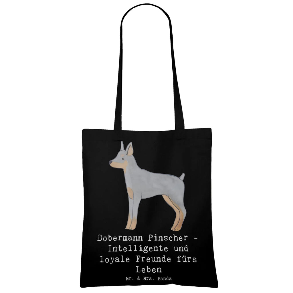 Tragetasche Dobermann Pinscher Freund Shopper, Jutebeutel, Tragetasche, Tasche, Umhängetasche, Einkaufstüte, Jutetasche, Laptoptasche, Schultertasche, Stoffbeutel, Stofftasche, Beuteltasche, Beutel, Badetasche, Strandtasche, Einkaufstasche, Hund, Hunderasse, Rassehund, Hundebesitzer, Geschenk, Tierfreund, Schenken, Welpe