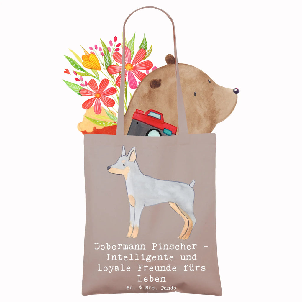Tragetasche Dobermann Pinscher Freund Shopper, Jutebeutel, Tragetasche, Tasche, Umhängetasche, Einkaufstüte, Jutetasche, Laptoptasche, Schultertasche, Stoffbeutel, Stofftasche, Beuteltasche, Beutel, Badetasche, Strandtasche, Einkaufstasche, Hund, Hunderasse, Rassehund, Hundebesitzer, Geschenk, Tierfreund, Schenken, Welpe