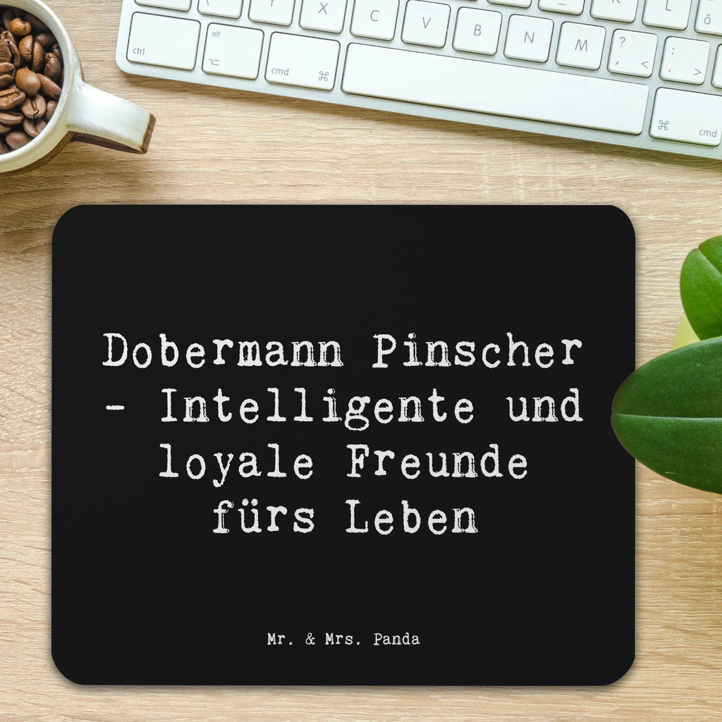 Mouse mat Saying Dobermann Pinscher - Intelligente und loyale Freunde fürs Leben Mauspad Büro, Büroausstattung, Mousepad, Einzigartiges Mauspad, Arbeitszimmer, Mauspad, Mausunterlage, Designer Mauspad, Computer zubehör, PC Zubehör, Hund, Hunderasse, Rassehund, Hundebesitzer, Geschenk, Tierfreund, Schenken, Welpe