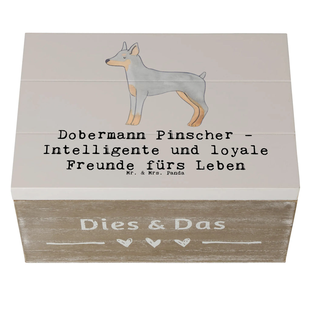 Wooden chest Dobermann Pinscher - Intelligente und loyale Freunde fürs Leben Dekokiste, Truhe, Schatulle, Kiste, Aufbewahrungsbox, Holzkiste, XXL, Erinnerungsbox, Geschenkbox, Erinnerungskiste, Schatzkiste, Geschenkdose, Hund, Hunderasse, Rassehund, Hundebesitzer, Geschenk, Tierfreund, Schenken, Welpe
