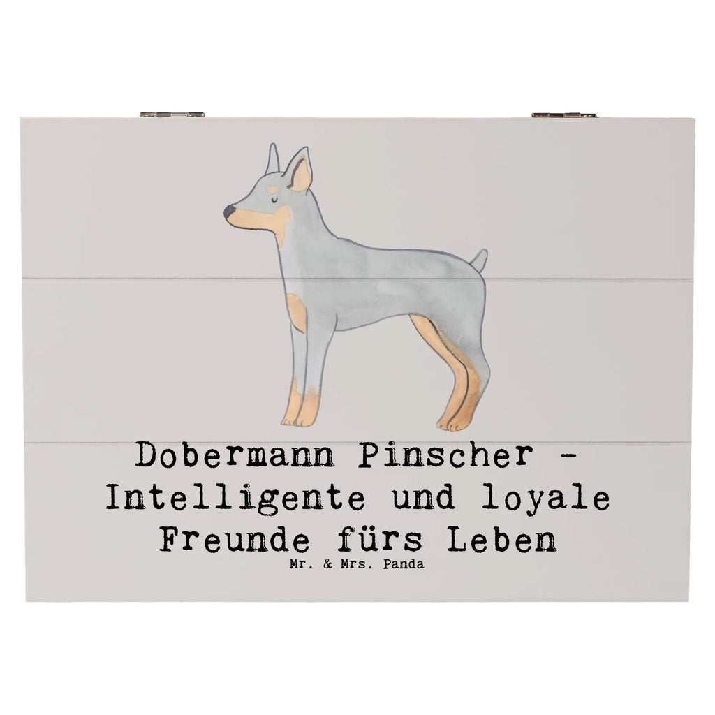 Wooden chest Dobermann Pinscher - Intelligente und loyale Freunde fürs Leben Dekokiste, Truhe, Schatulle, Kiste, Aufbewahrungsbox, Holzkiste, XXL, Erinnerungsbox, Geschenkbox, Erinnerungskiste, Schatzkiste, Geschenkdose, Hund, Hunderasse, Rassehund, Hundebesitzer, Geschenk, Tierfreund, Schenken, Welpe