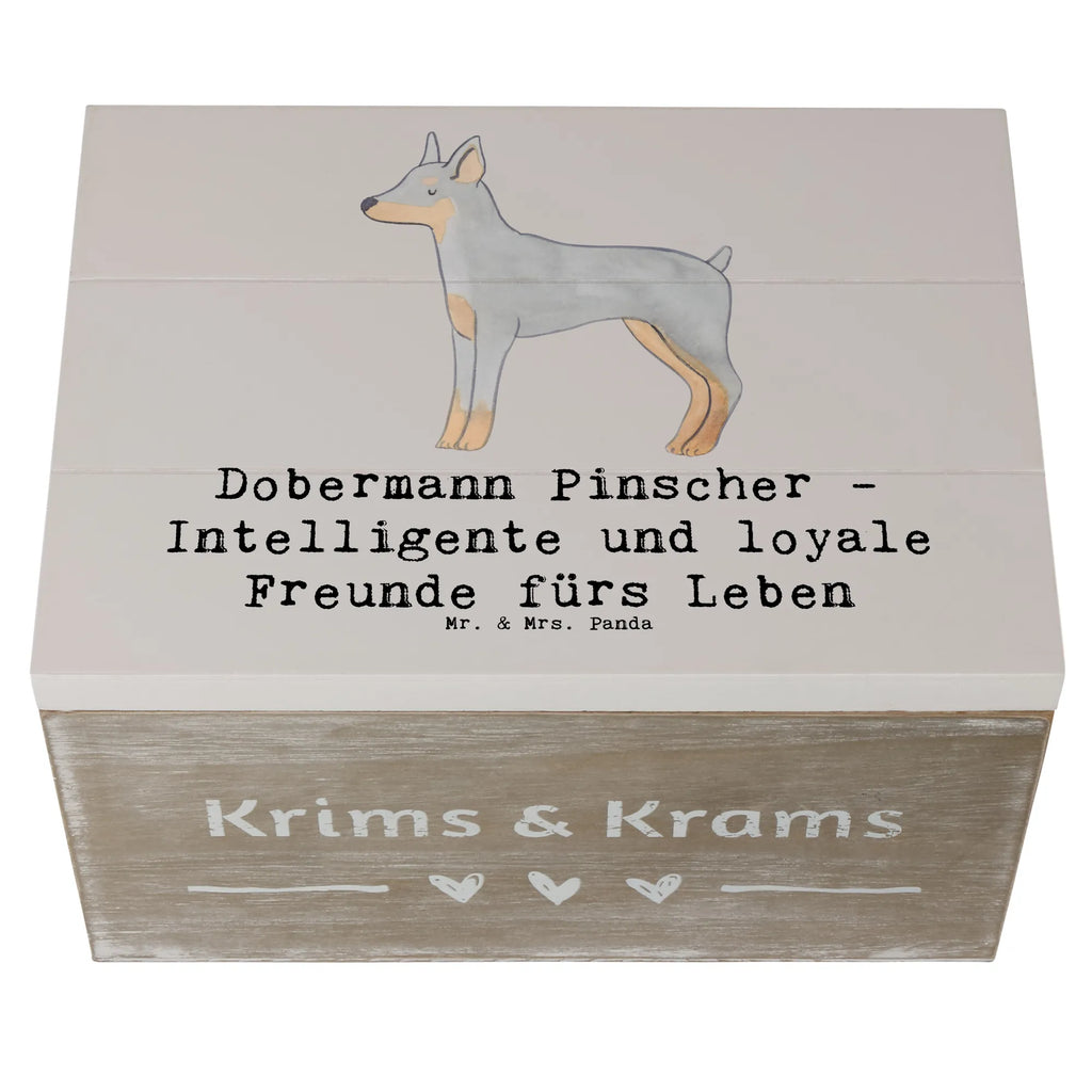 Wooden chest Dobermann Pinscher - Intelligente und loyale Freunde fürs Leben Dekokiste, Truhe, Schatulle, Kiste, Aufbewahrungsbox, Holzkiste, XXL, Erinnerungsbox, Geschenkbox, Erinnerungskiste, Schatzkiste, Geschenkdose, Hund, Hunderasse, Rassehund, Hundebesitzer, Geschenk, Tierfreund, Schenken, Welpe