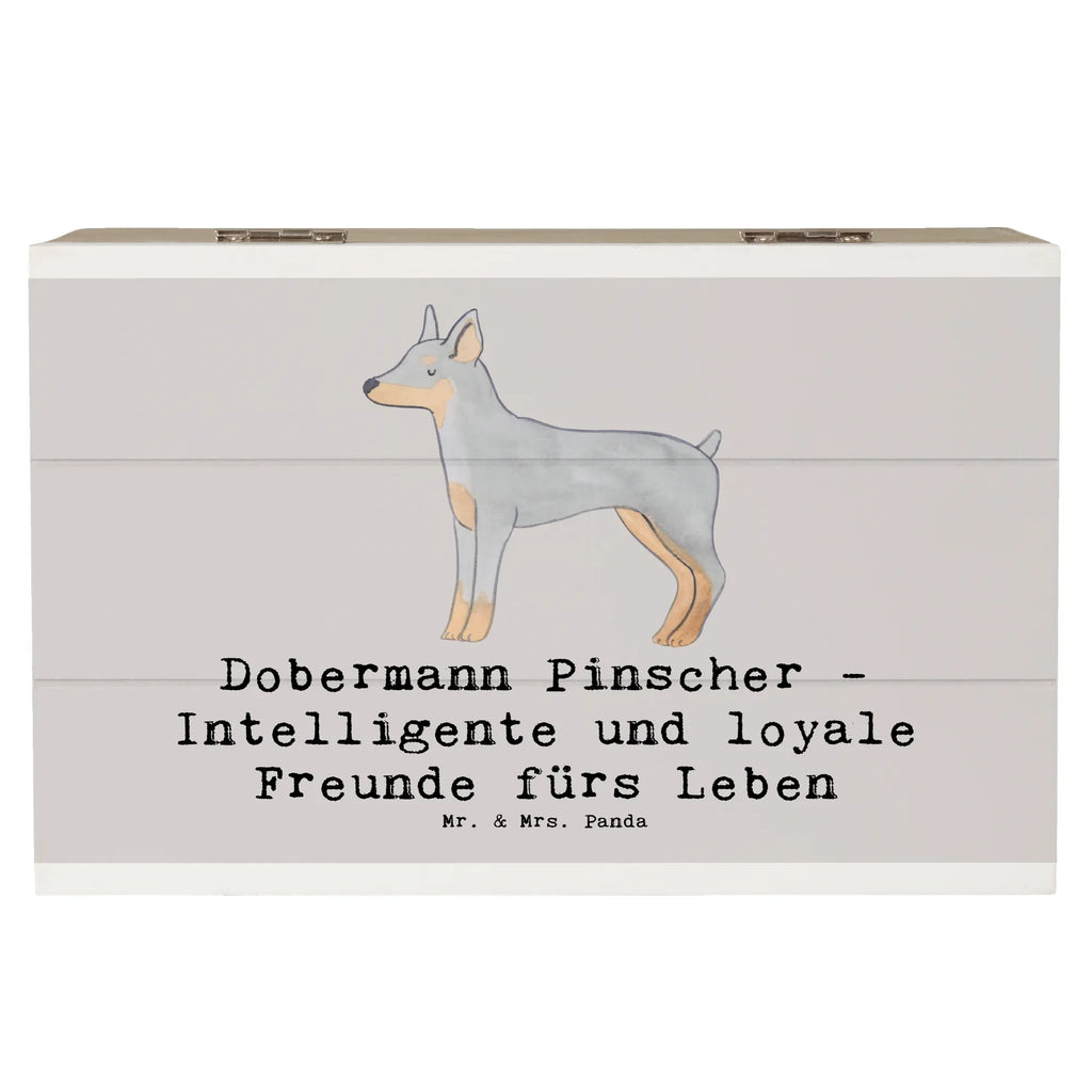 Wooden chest Dobermann Pinscher - Intelligente und loyale Freunde fürs Leben Dekokiste, Truhe, Schatulle, Kiste, Aufbewahrungsbox, Holzkiste, XXL, Erinnerungsbox, Geschenkbox, Erinnerungskiste, Schatzkiste, Geschenkdose, Hund, Hunderasse, Rassehund, Hundebesitzer, Geschenk, Tierfreund, Schenken, Welpe