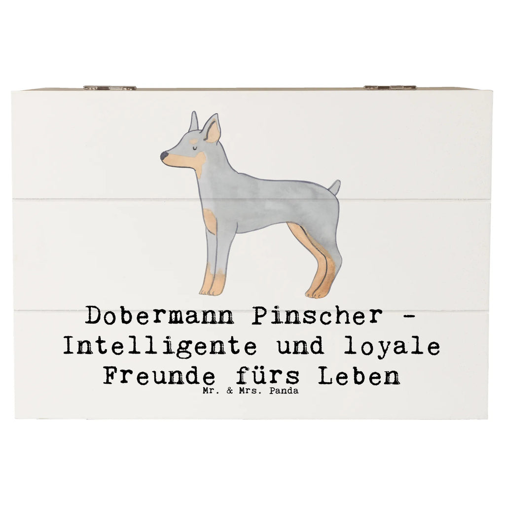 Wooden chest Dobermann Pinscher - Intelligente und loyale Freunde fürs Leben Dekokiste, Truhe, Schatulle, Kiste, Aufbewahrungsbox, Holzkiste, XXL, Erinnerungsbox, Geschenkbox, Erinnerungskiste, Schatzkiste, Geschenkdose, Hund, Hunderasse, Rassehund, Hundebesitzer, Geschenk, Tierfreund, Schenken, Welpe