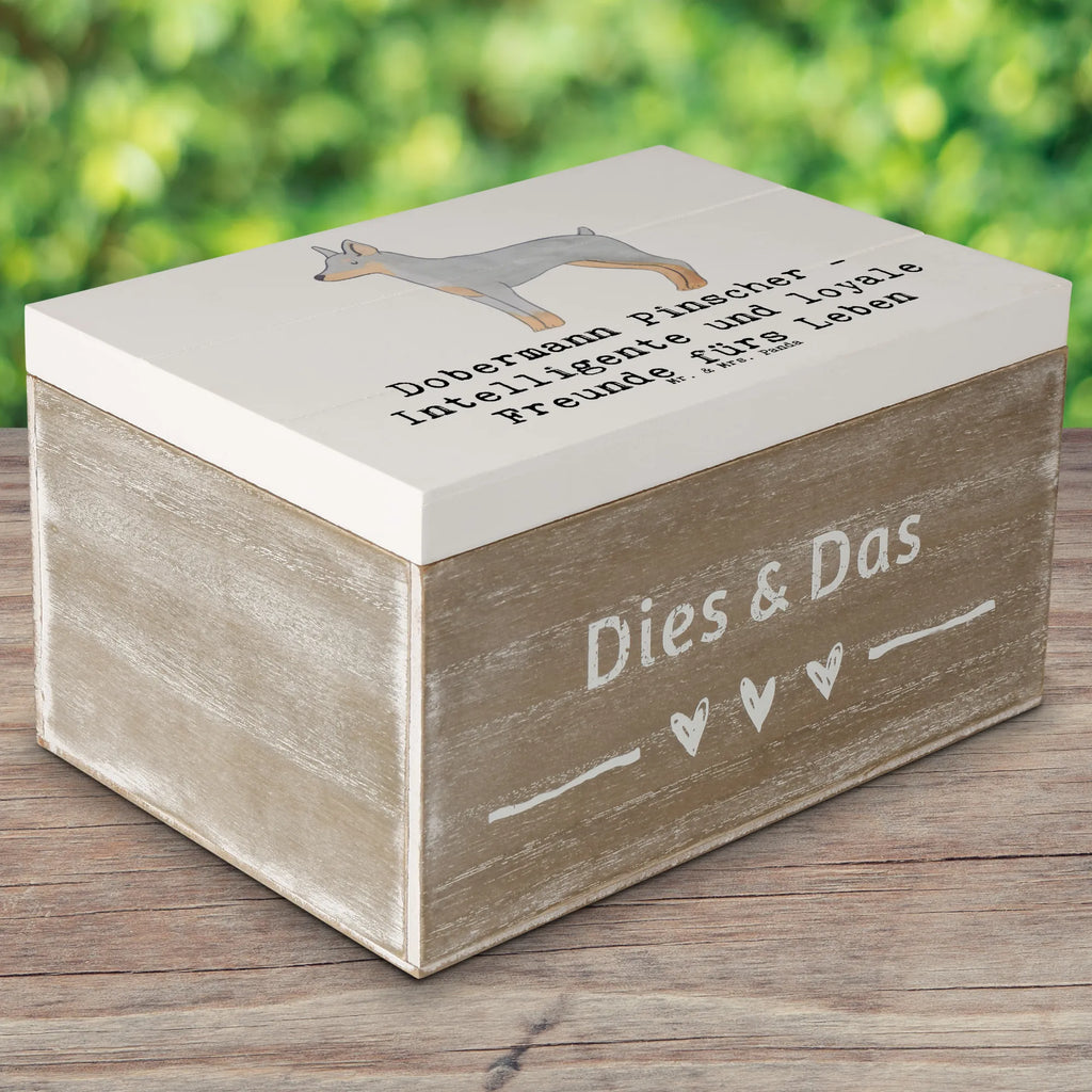 Wooden chest Dobermann Pinscher - Intelligente und loyale Freunde fürs Leben Dekokiste, Truhe, Schatulle, Kiste, Aufbewahrungsbox, Holzkiste, XXL, Erinnerungsbox, Geschenkbox, Erinnerungskiste, Schatzkiste, Geschenkdose, Hund, Hunderasse, Rassehund, Hundebesitzer, Geschenk, Tierfreund, Schenken, Welpe