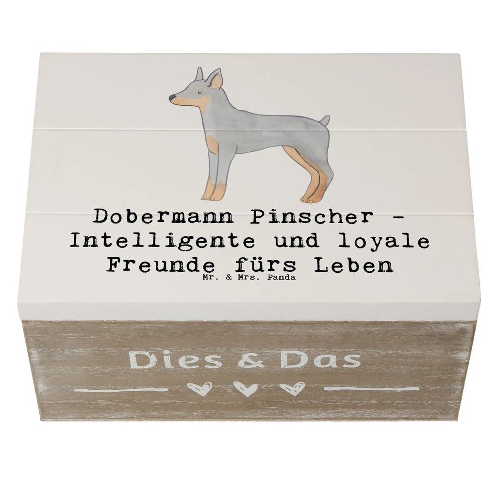 Wooden chest Dobermann Pinscher - Intelligente und loyale Freunde fürs Leben Dekokiste, Truhe, Schatulle, Kiste, Aufbewahrungsbox, Holzkiste, XXL, Erinnerungsbox, Geschenkbox, Erinnerungskiste, Schatzkiste, Geschenkdose, Hund, Hunderasse, Rassehund, Hundebesitzer, Geschenk, Tierfreund, Schenken, Welpe