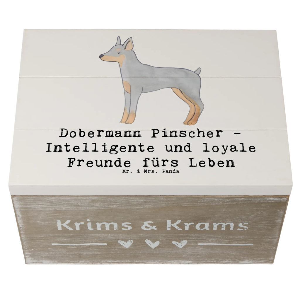 Wooden chest Dobermann Pinscher - Intelligente und loyale Freunde fürs Leben Dekokiste, Truhe, Schatulle, Kiste, Aufbewahrungsbox, Holzkiste, XXL, Erinnerungsbox, Geschenkbox, Erinnerungskiste, Schatzkiste, Geschenkdose, Hund, Hunderasse, Rassehund, Hundebesitzer, Geschenk, Tierfreund, Schenken, Welpe