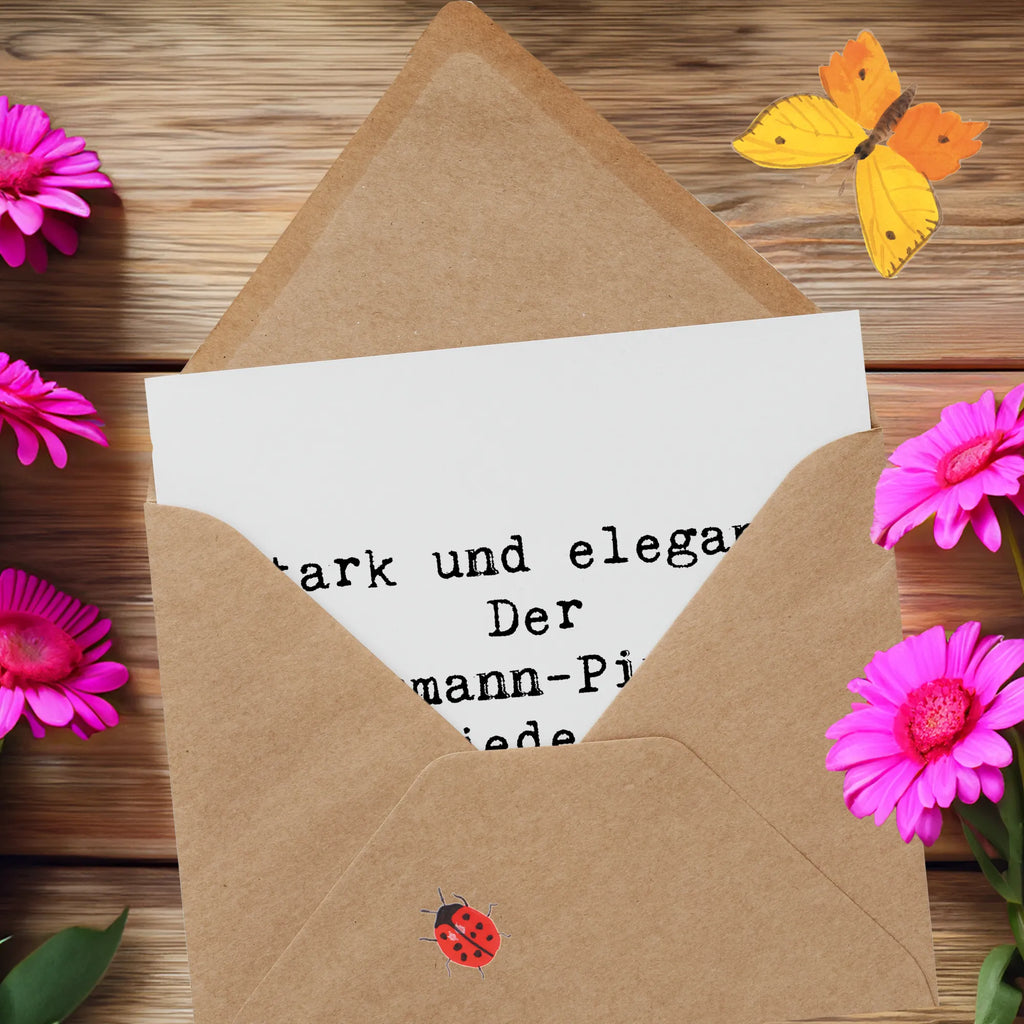 Deluxe Karte Spruch Dobermann Pinscher Geburtstagskarte, Grußkarte, Karte, Glückwunschkarte, Klappkarte, Einladungskarte, Hochwertige Klappkarte, Hochwertige Grußkarte, Hochzeitskarte, Hund, Hunderasse, Rassehund, Hundebesitzer, Geschenk, Tierfreund, Schenken, Welpe